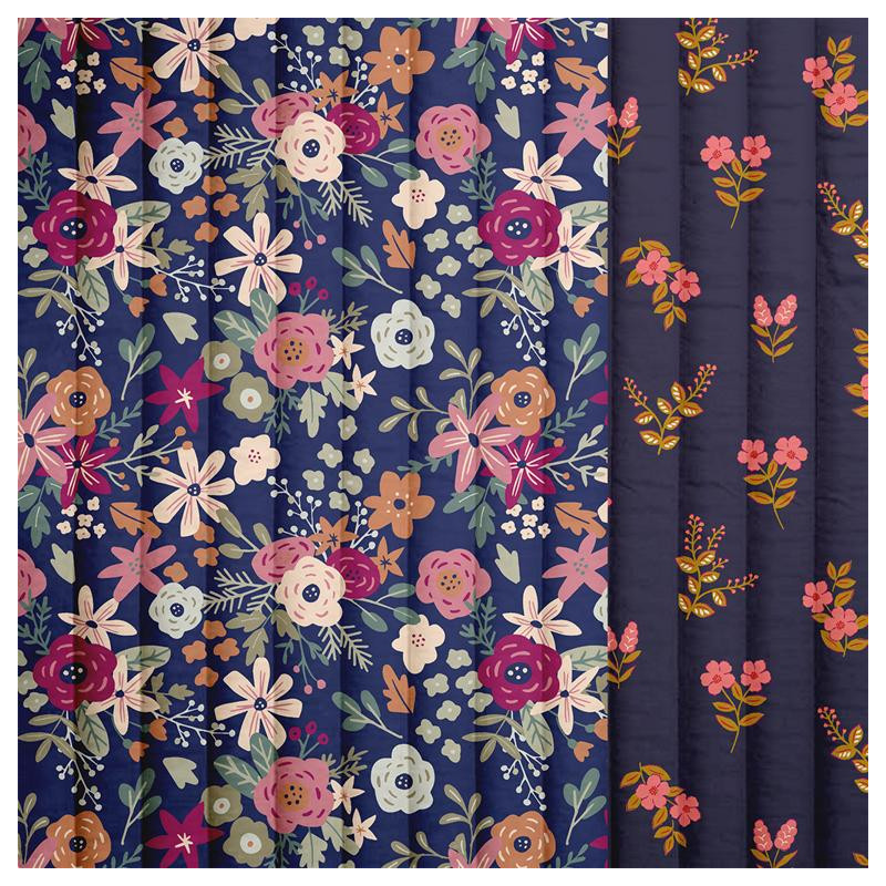 Printed Quilted Cotton OLGA / INSANO Blue